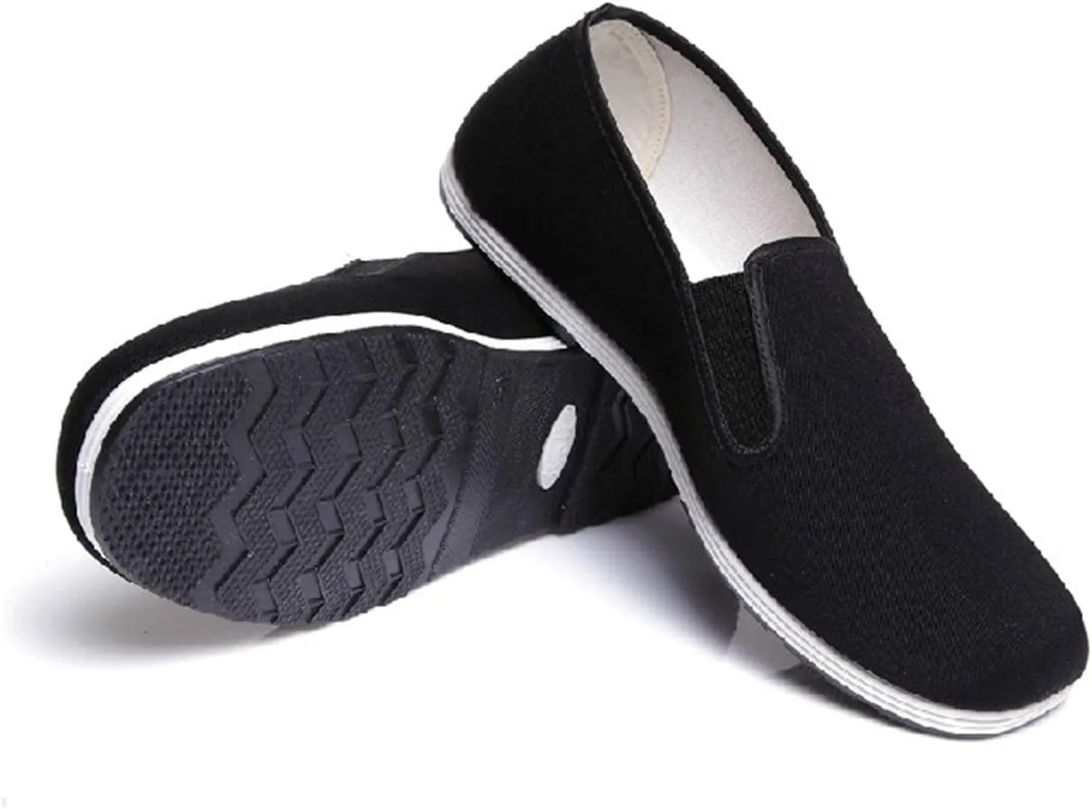UNOW Chinese Traditional Cloth Kung Fu Shoes,Black