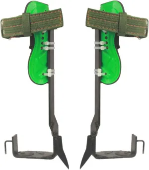Upright One-Tooth Tree Climbing Tool Set | Thickened Anti-Slip Steel Plate Foot Fasteners | Tension-Resistant Straps & Anti-Slip Gloves | Outdoor Logging, Picking and Climbing Magic Tool