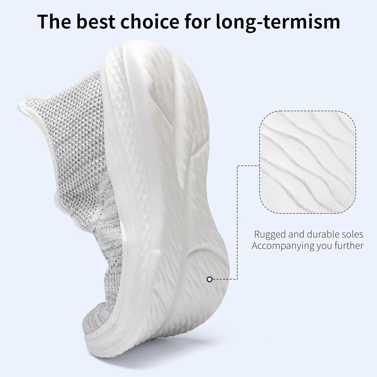 VAMJAM Men's Running Shoes Slip On Walking Shoes Non Slip Lightweight Workout Breathable Gym Sneakers Fashion Mesh Sneakers