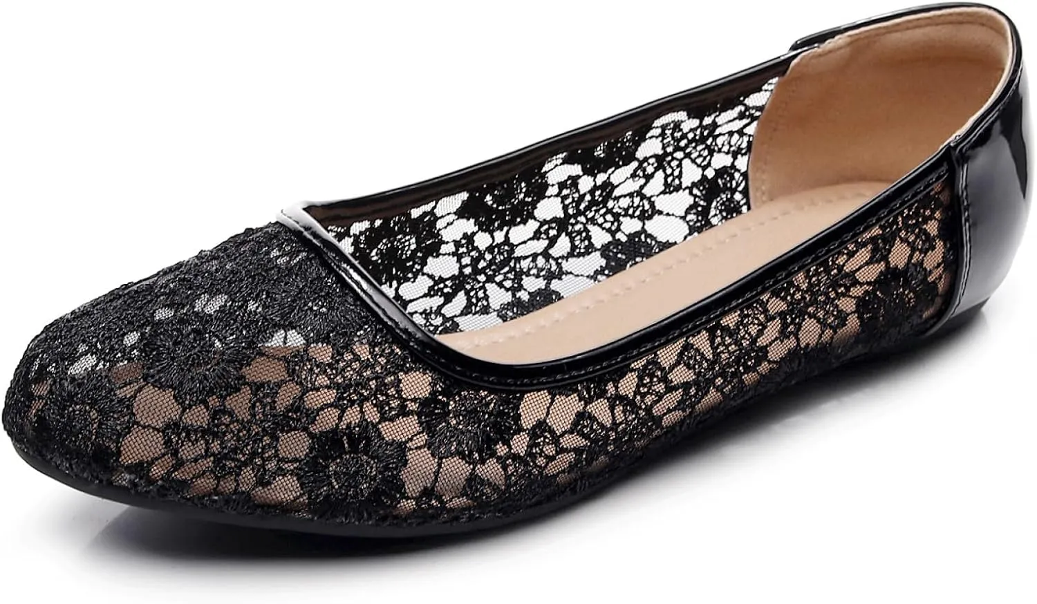 VenusCelia Women's Serenity Breathable Lace Upper Flat