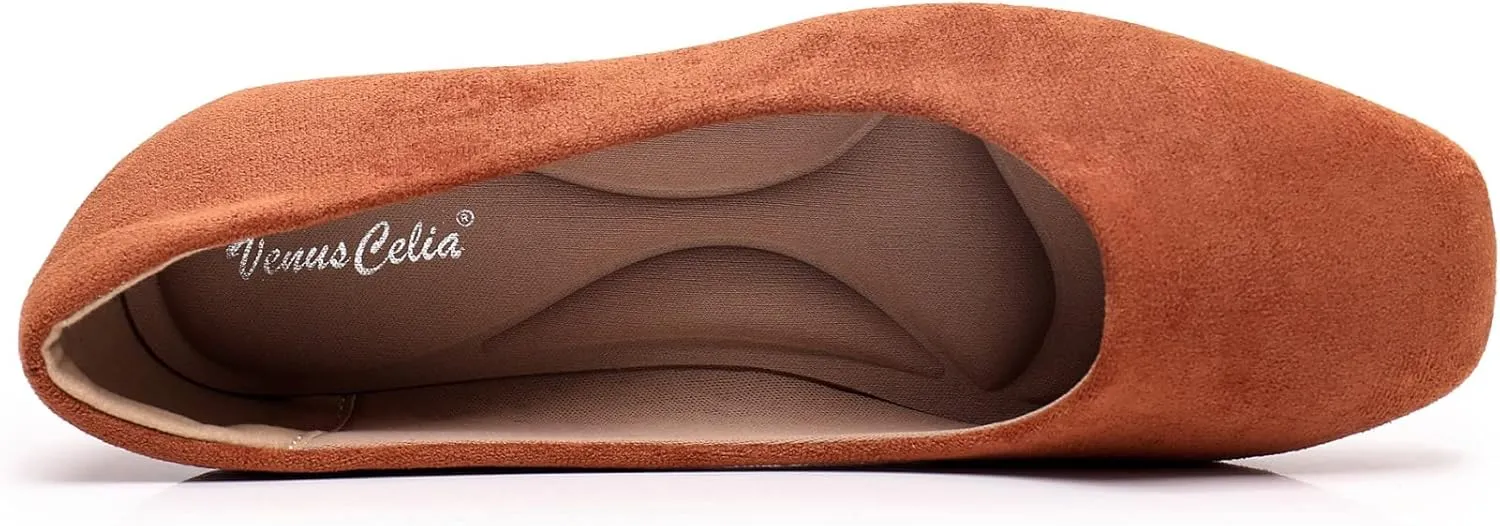 VenusCelia Women's Tile-Toe Flat Shoe