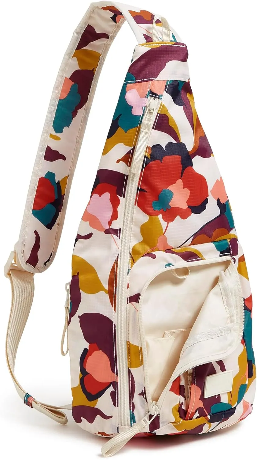 Vera Bradley Ripstop Sling Backpack, Immersed Blooms Jewel