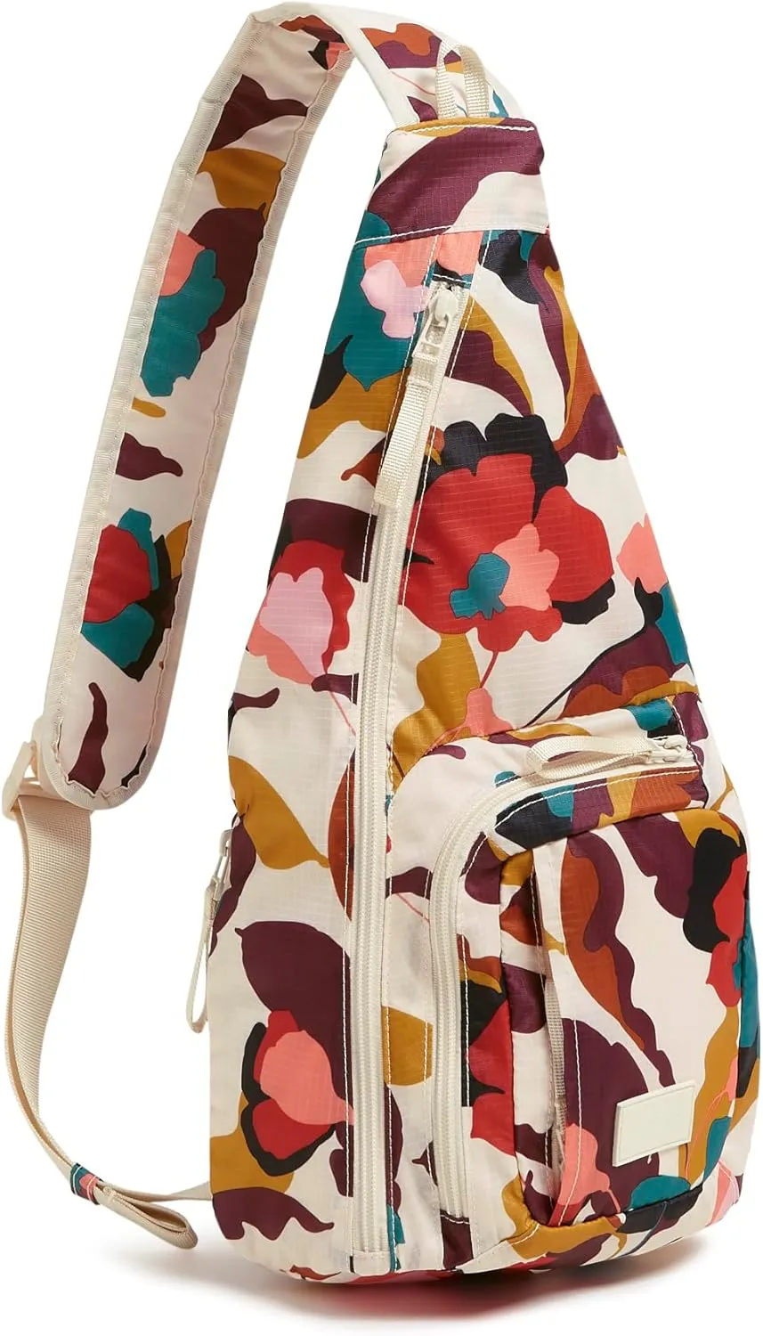 Vera Bradley Ripstop Sling Backpack, Immersed Blooms Jewel