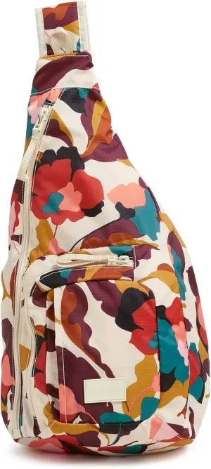 Vera Bradley Ripstop Sling Backpack, Immersed Blooms Jewel