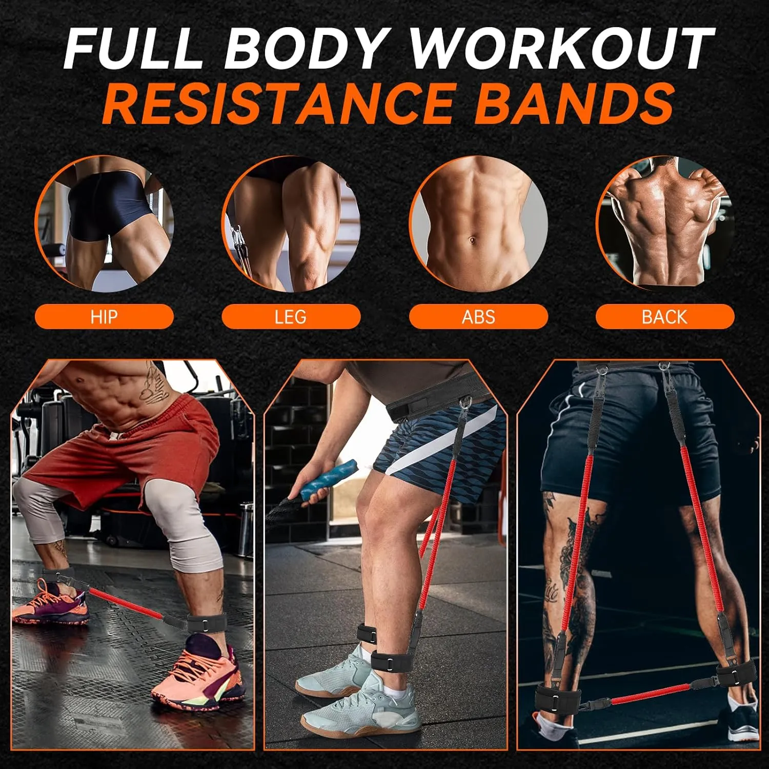 Vertical Jump Trainer Equipment Leg Bounce Trainer Device Speed and Agility Resistance Bands with Ankle Straps & Belt Leg Extension Machine for Boxing Basketball Football Tennis Fencing Training
