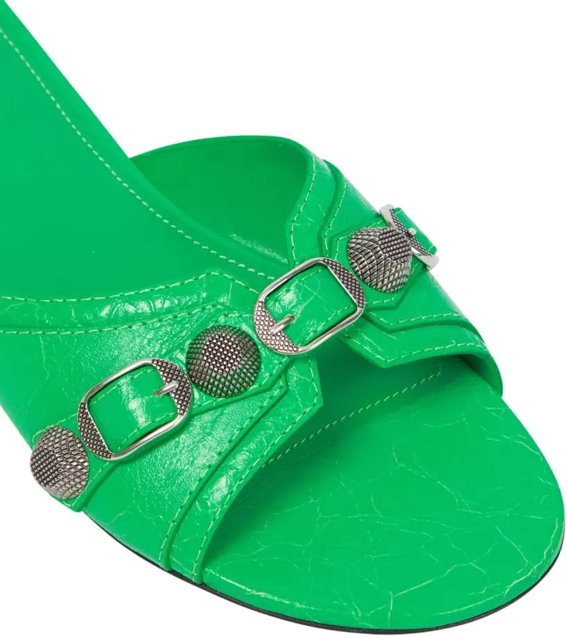 Vertundy Women’s Flat Slide Slippers - Round Open Toe Rivet Sandals Slip on Casual Shoes for Summer Beach Daily Wear