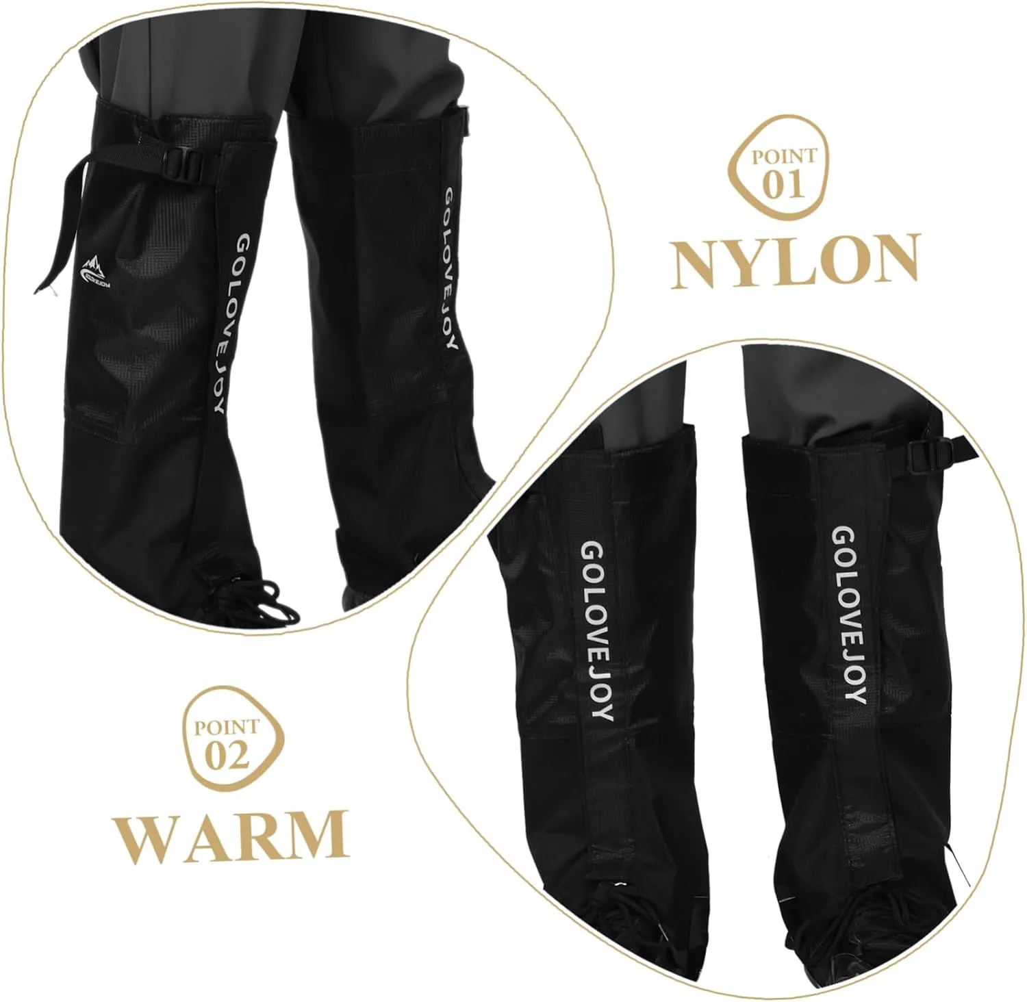 VICASKY Snow Leg Warmer Camping Foot Cover Hiking Leg Covers Gaiters Boot Hiking Legging Covers Snow Legging