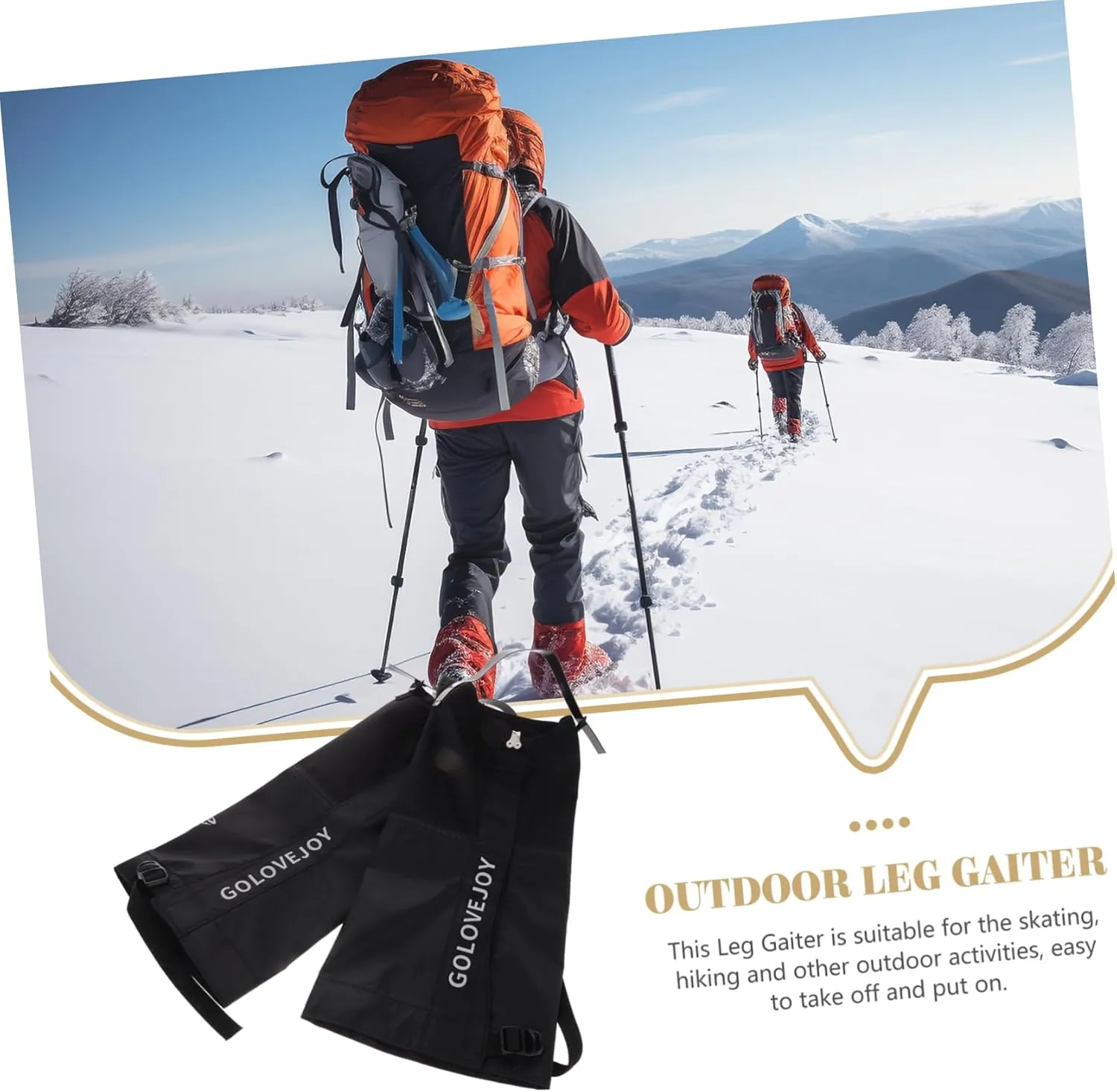 VICASKY Snow Leg Warmer Camping Foot Cover Hiking Leg Covers Gaiters Boot Hiking Legging Covers Snow Legging