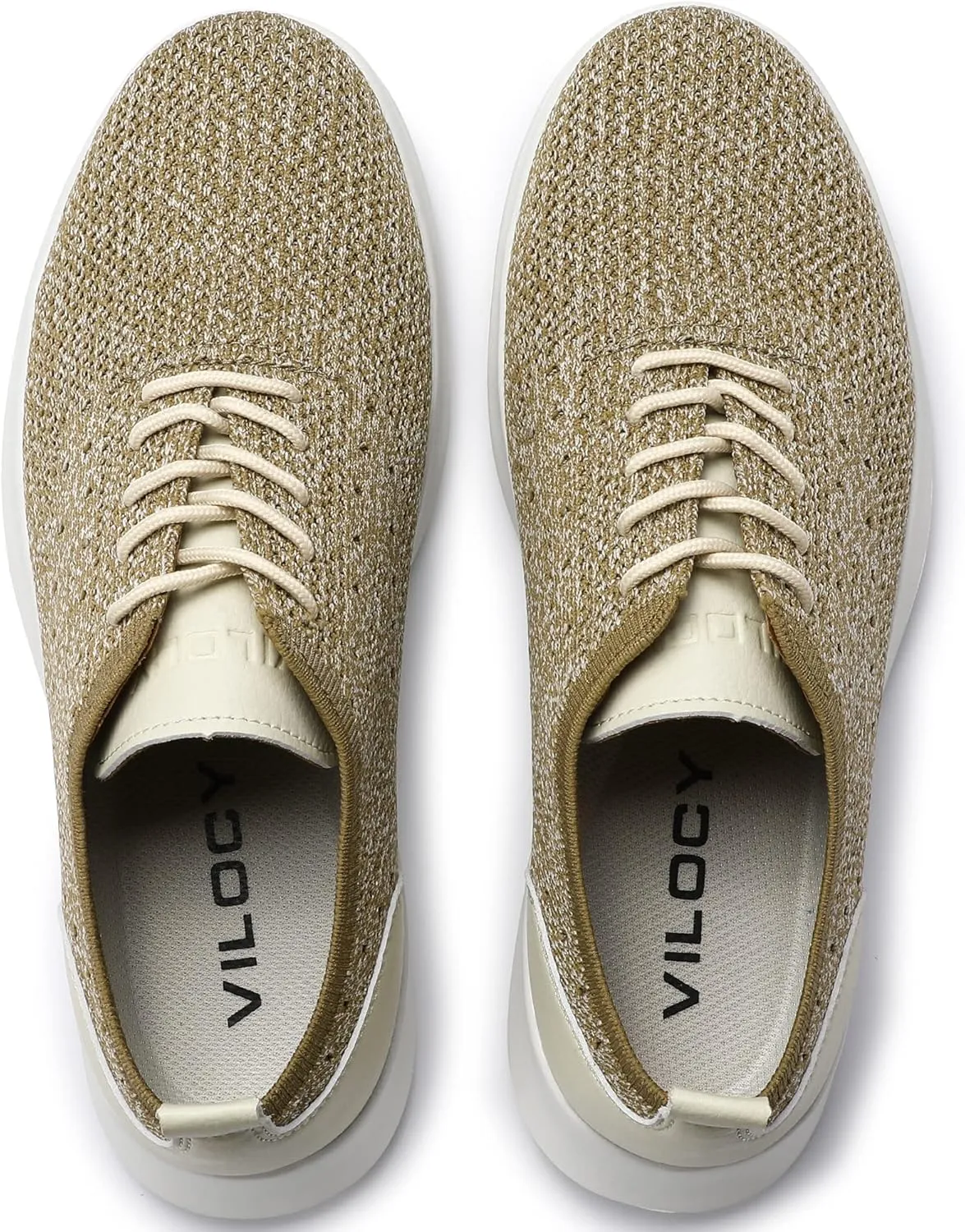 VILOCY Men's Casual Dress Oxfords Shoes Knit Lightweight Breathable Fashion Sneaker