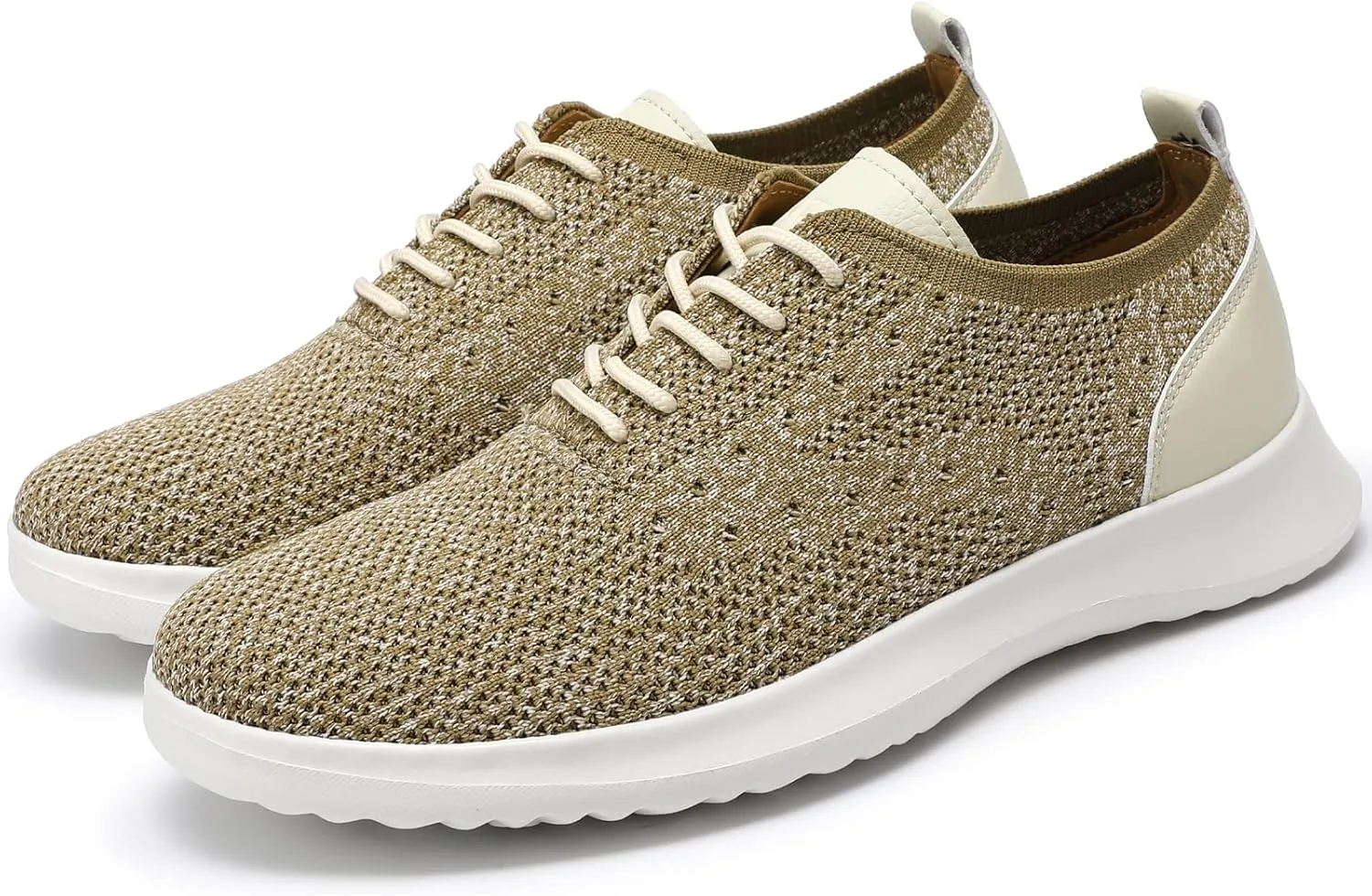 VILOCY Men's Casual Dress Oxfords Shoes Knit Lightweight Breathable Fashion Sneaker