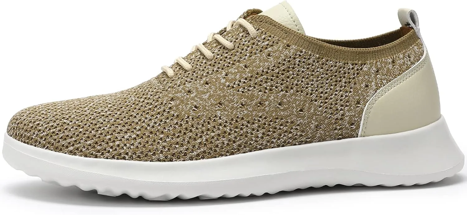 VILOCY Men's Casual Dress Oxfords Shoes Knit Lightweight Breathable Fashion Sneaker