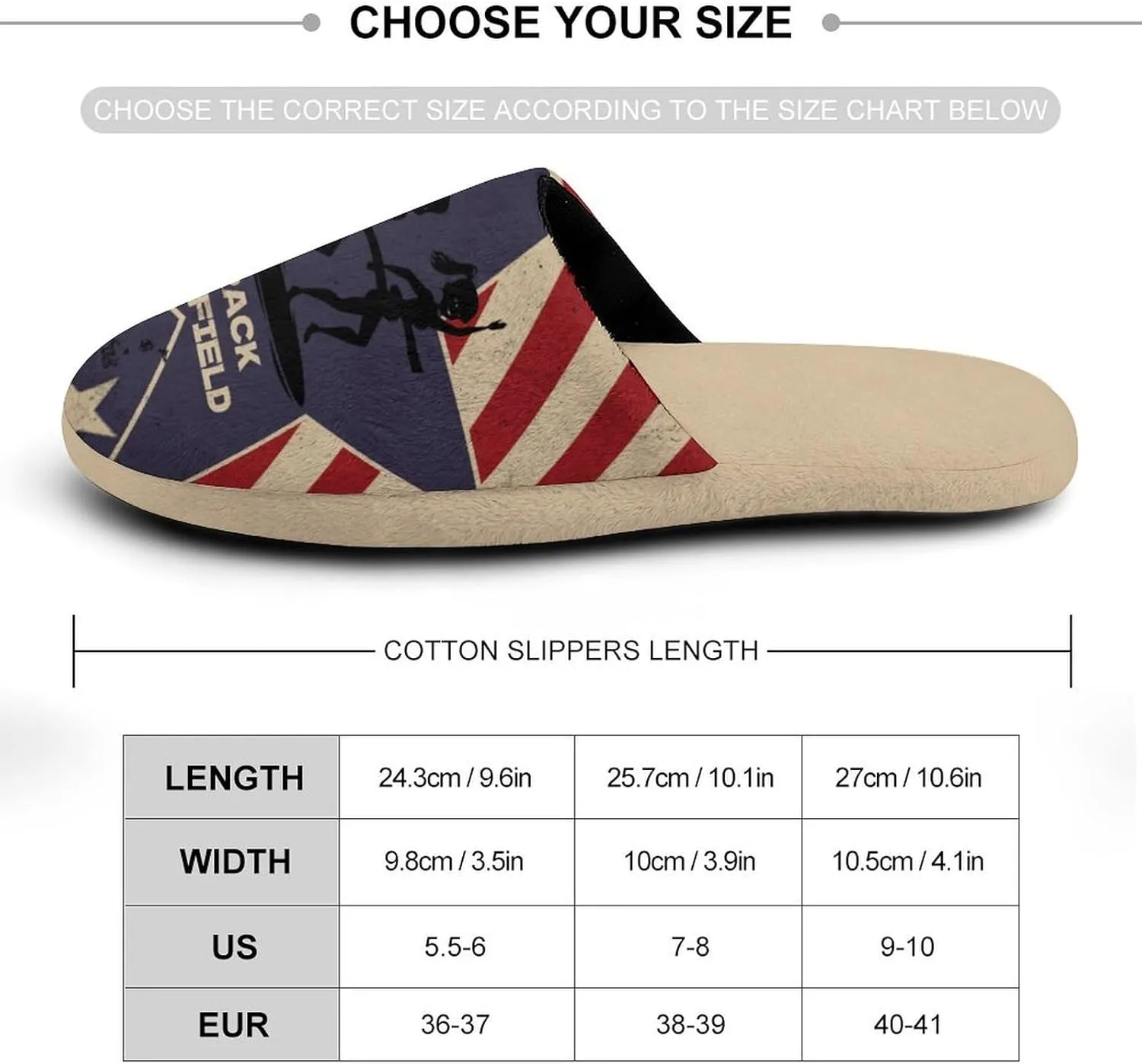 Vintage American Flag Track And Field Women's Slipper Non Slip Comfortable Winter Warm Home House Shoes