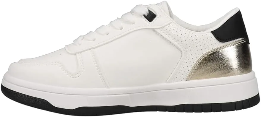 Vintage Havana Womens Fresh Metallic Lace Up Sneakers Shoes Casual - White
