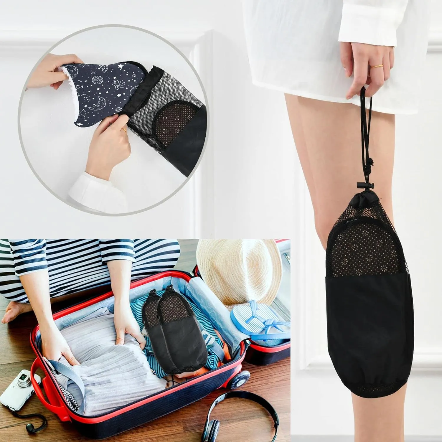 visesunny Night Sky Star Moon Space Planet Cozy Fuzzy Mens Womens Memory Foam House Slippers Plush Fleece Indoor Outdoor Slipper