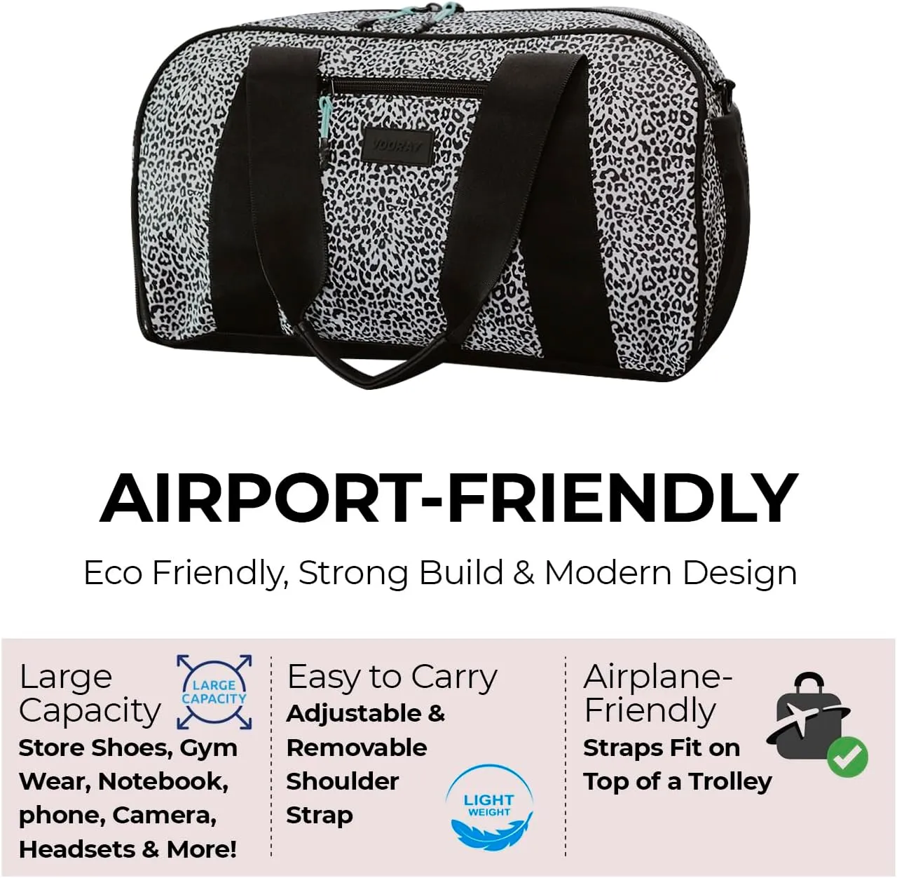 Vooray Burner Gym Duffel Bag, Gym Bag for Women and Men with Shoe Compartment, Weekender, Overnight & Travel Duffel for Sports and Workout