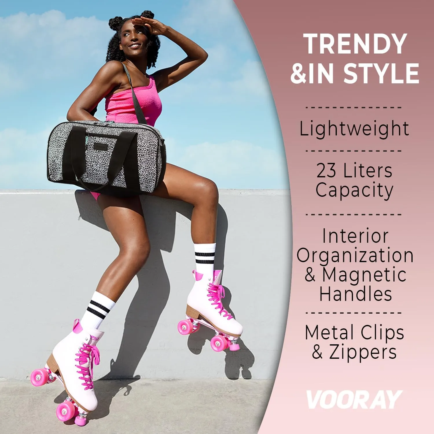 Vooray Burner Gym Duffel Bag, Gym Bag for Women and Men with Shoe Compartment, Weekender, Overnight & Travel Duffel for Sports and Workout