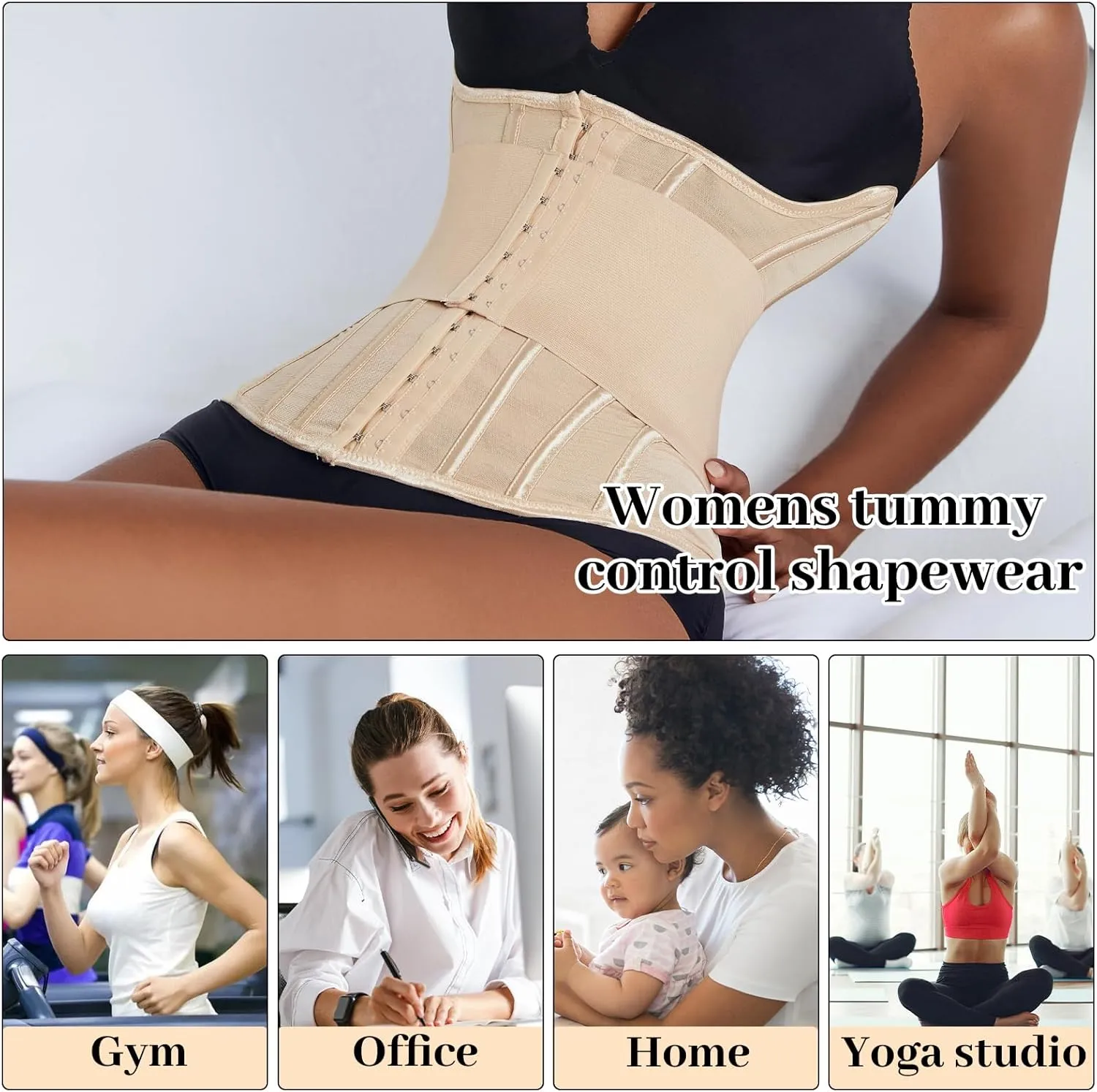 Waist Trainer for Women Faja Body Shaper Tummy Control Shapewear Waist Cinchers Corset