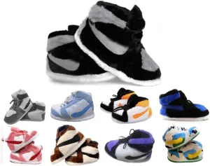 Warm Furry Sneakers Slipper Comfy House Shoes Winter Plush Fuzzy Slipper Shoes For Women Men One Size Fits Most Fluffy Slides For Indoor Outdoor Bigfoot Gifts Houseshoes