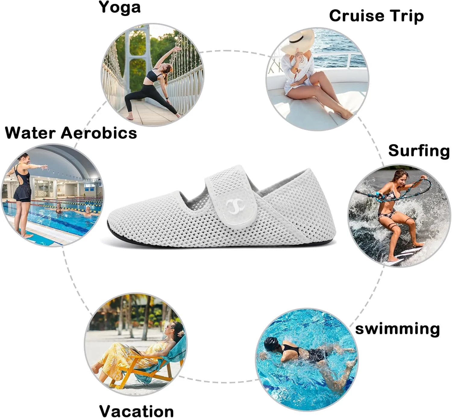 Water Shoes for Women Men Barefoot Beach Swim Aqua Socks Summer Wide Slides Sandals Quick Dry Pool River Sea Sock Shoes