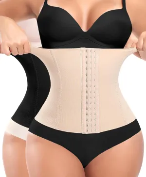 Werena Waist Trainer for Women Corset Shapewear Tummy Control Slimming Body Shaper Girdle Waist Cincher Postpartum Belly Band