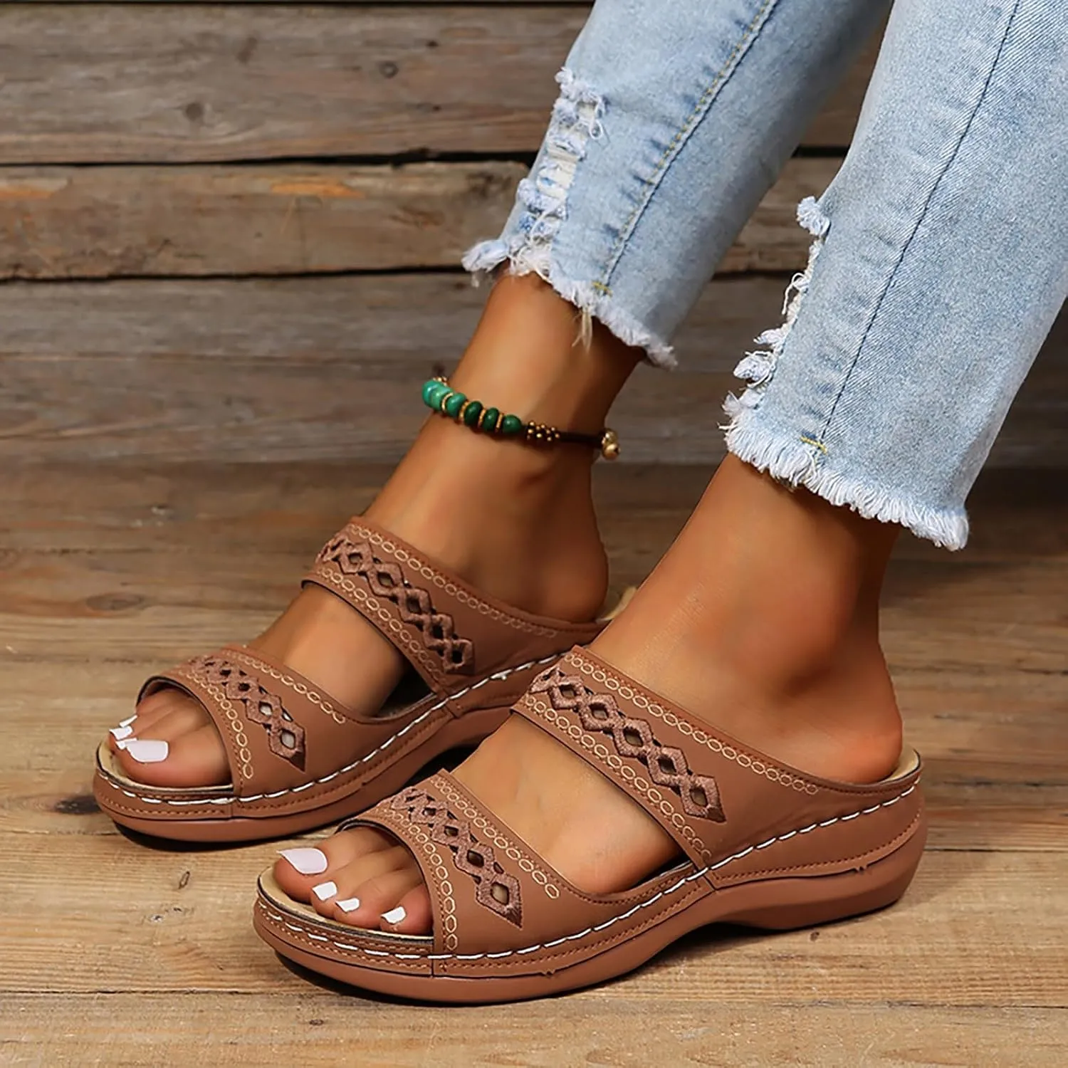 Women Shoes Comfortable Soft Bottom Wedge Sandals Breathable Womens High Heeled Sandals Women's Athletic Shoes Size 9