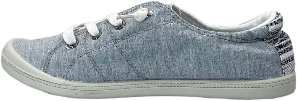 Women Slip-On Linen Canvas Lace-Up Fashion Sneaker