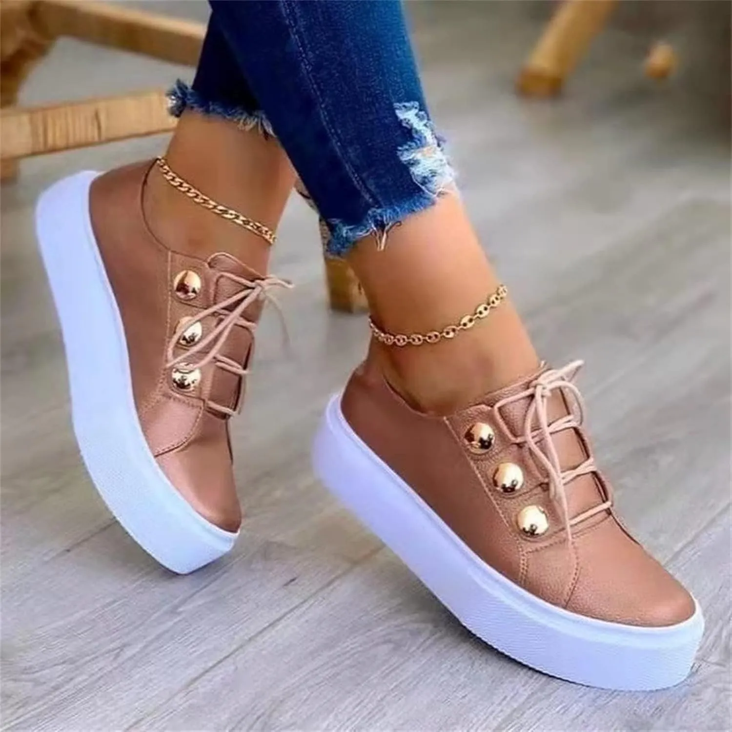 Women Sneakers Trendy Slip on Canvas Walking Shoes Fashion Casual Summer Comfortable Flats Loafers Slides Platform Round Toe Wedges Classic Low Cut Lace Up Dress Lightweight Sneaker