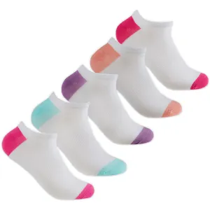 Womens 5 Pairs Trainer Liner Plain Ankle Socks Purple