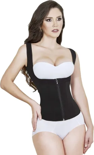 Women's Bella Vest Powernet Compression Garment Waist Trainer w/Zipper Back Support Post-Surgery