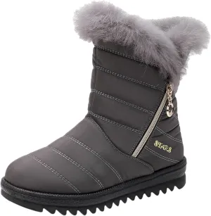 Womens Boots 2024 Ankle Boots Snow Winter Boots Anti Slip Slip On Plush Lined Puffy Cold Weather Snow Booties