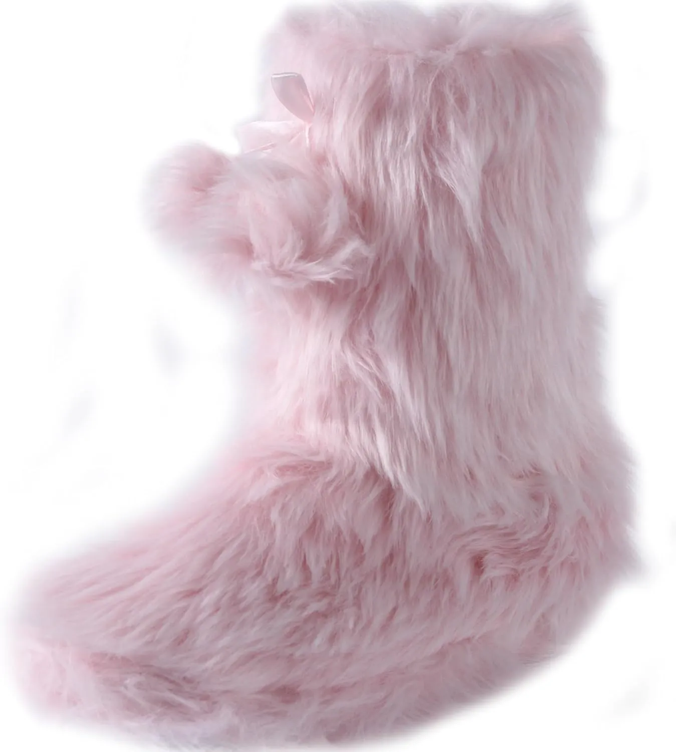 Women's Boots Slippers Fuzzy Warm Memory Foam Indoor House Shoes Booties Slippers with Non-slip Rubber Soles