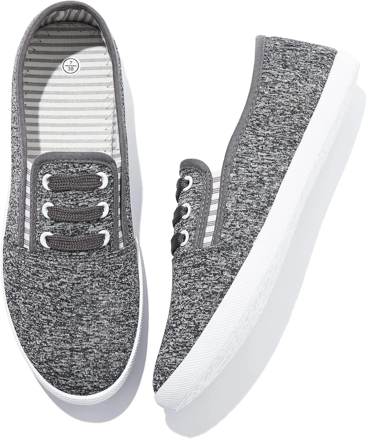 Women's Canvas Slip on Sneakers Casual Slip on Walking Shoes Womens Tennis Shoes Flat Dress Shoes Non Slip Work Shoes
