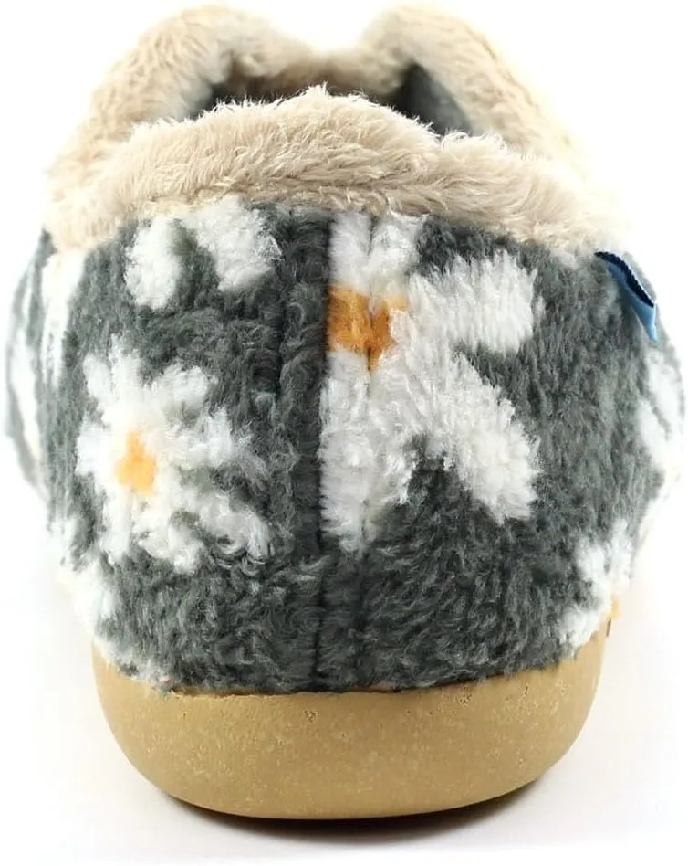 Women's Daisy Grey Flower Slipper