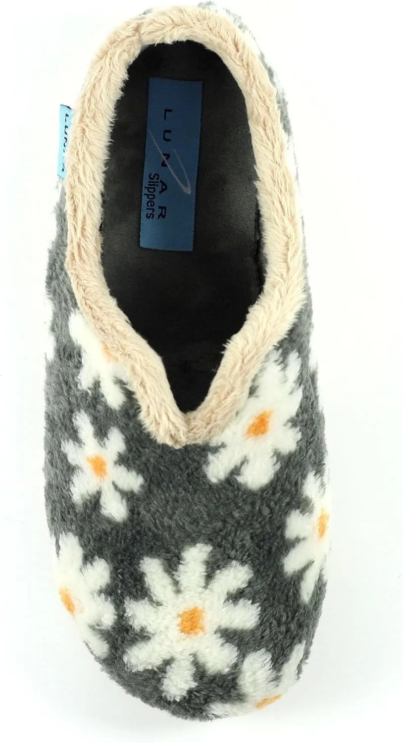 Women's Daisy Grey Flower Slipper