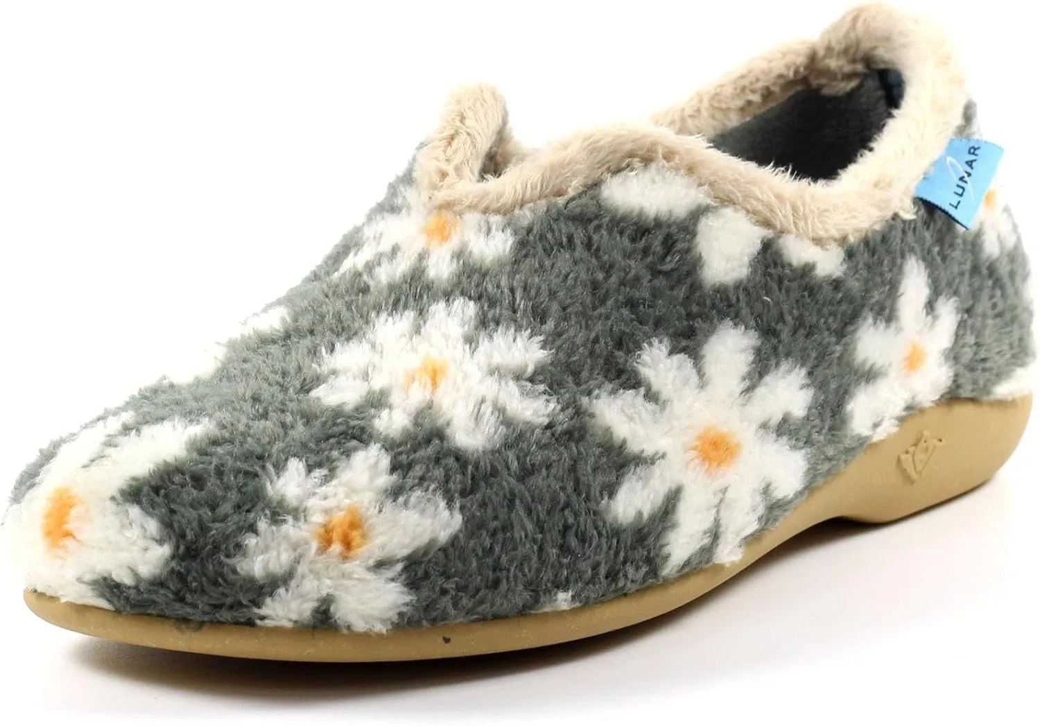 Women's Daisy Grey Flower Slipper