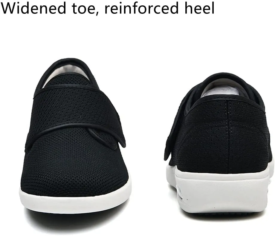 Women's Diabetic Shoes Wide Width Edema Shoes Breathable Memory Foam Lightweight Walking Sneakers for Elderly Swollen Feet