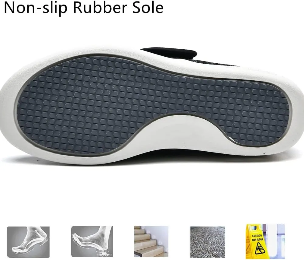 Women's Diabetic Shoes Wide Width Edema Shoes Breathable Memory Foam Lightweight Walking Sneakers for Elderly Swollen Feet