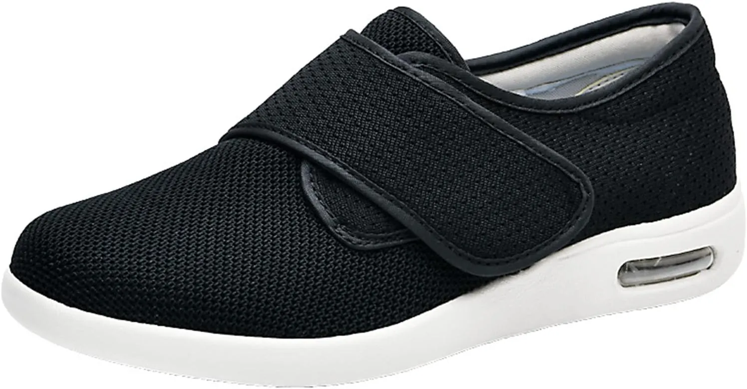 Women's Diabetic Shoes Wide Width Edema Shoes Breathable Memory Foam Lightweight Walking Sneakers for Elderly Swollen Feet