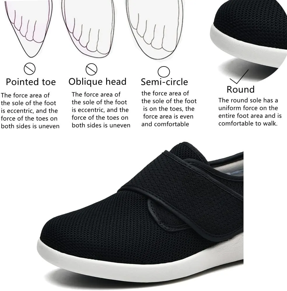 Women's Diabetic Shoes Wide Width Edema Shoes Breathable Memory Foam Lightweight Walking Sneakers for Elderly Swollen Feet
