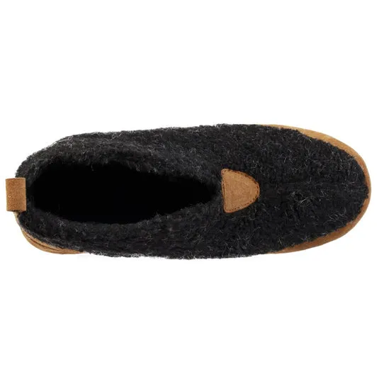 Women's Ela Recycled Bootie Slipper with Indoor/Outdoor Sole - Black