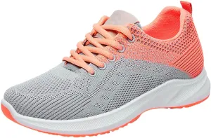 Womens Fashion Tennis Walking Shoes Mesh Breathable Gym Work Fashion Sneakers Lightweight Arch Support Walking Shoes Jogging Running Sneakers Training Comfortable Casual Shoe