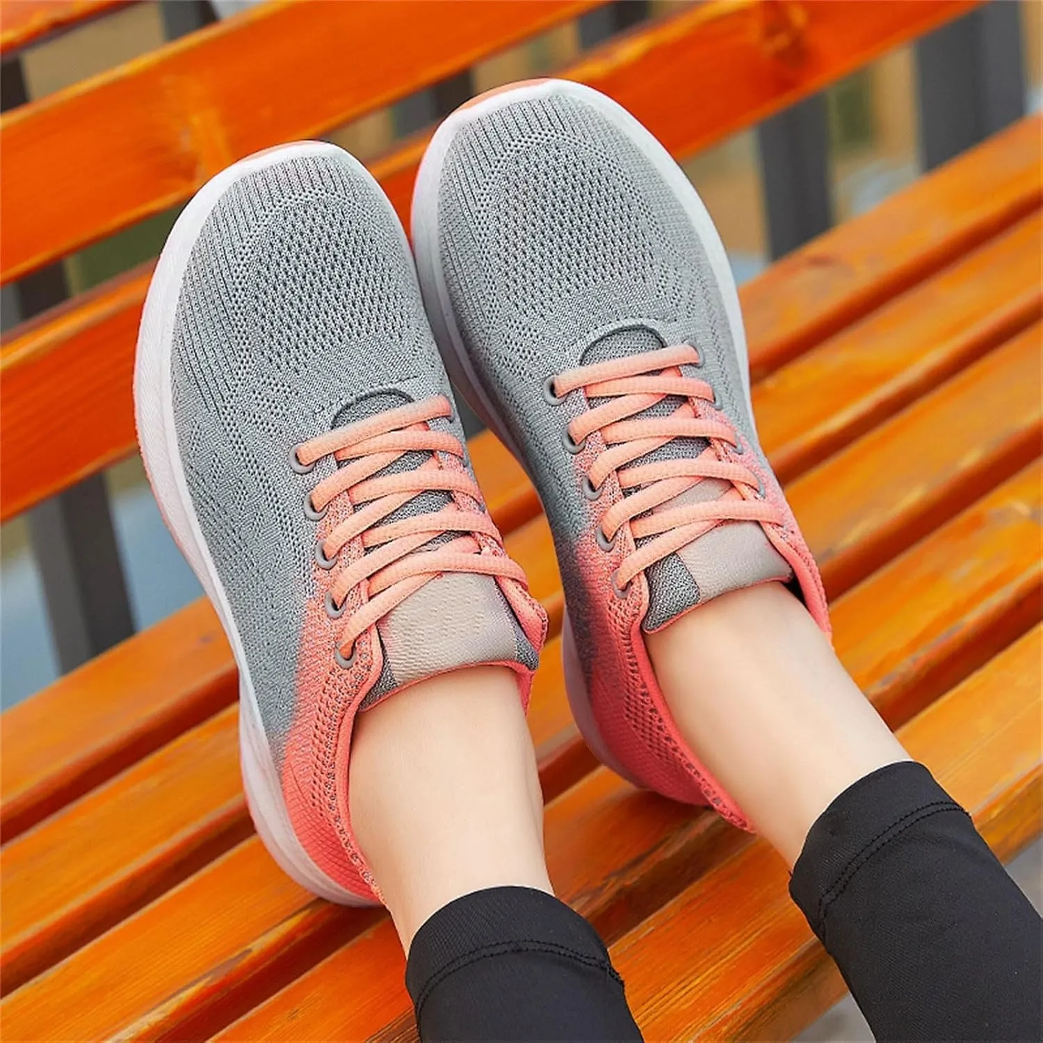 Womens Fashion Tennis Walking Shoes Mesh Breathable Gym Work Fashion Sneakers Lightweight Arch Support Walking Shoes Jogging Running Sneakers Training Comfortable Casual Shoe