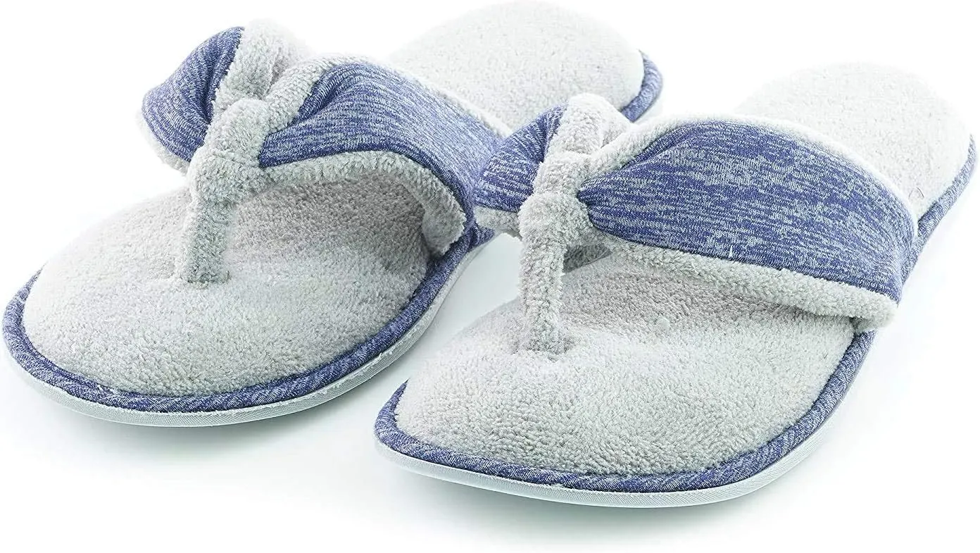 Women's Flip Flop Slippers with Cozy 80-D High-Density Memory Foam Slipper Summer Breathable House Shoes with Non Skid Indoor Outdoor Sole