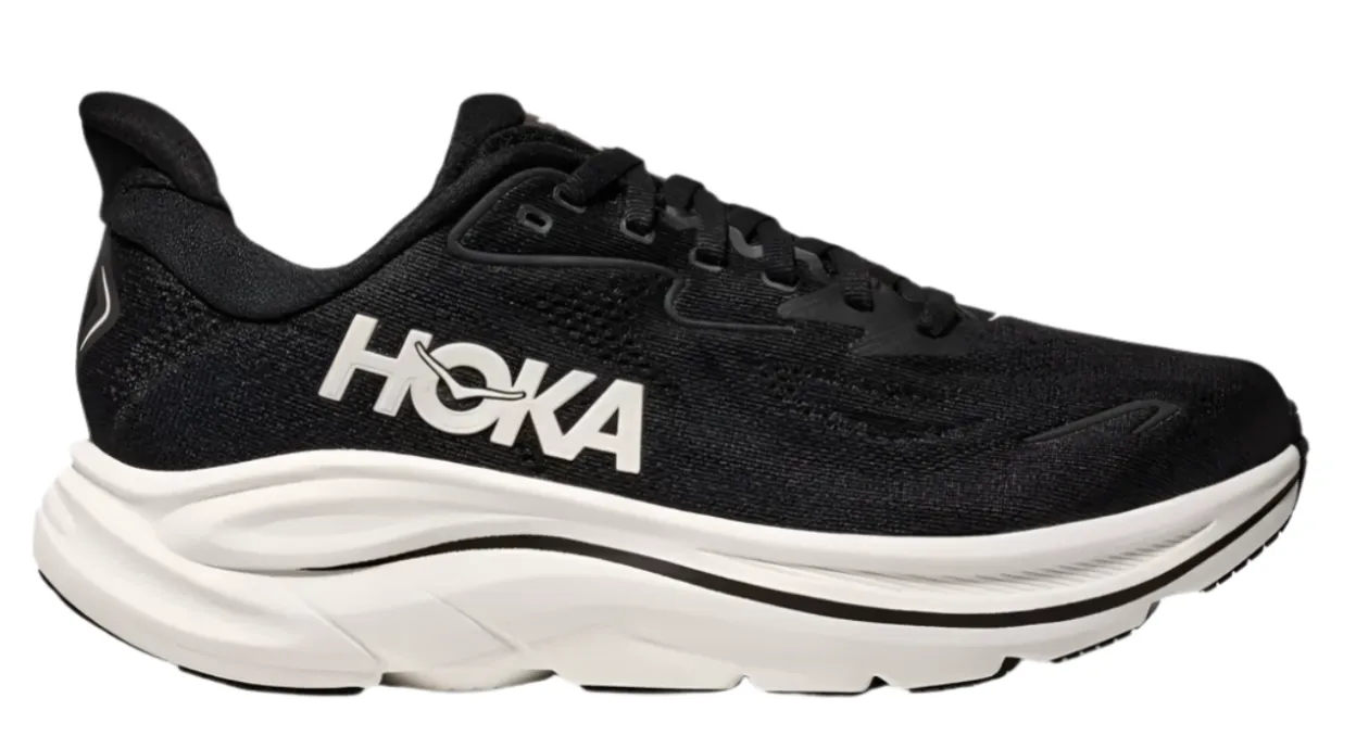 WOMEN'S HOKA CLIFTON 10 | BLACK / WHITE