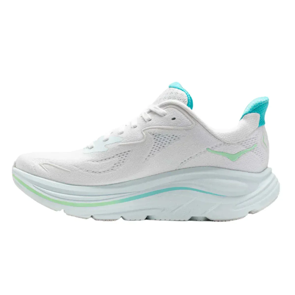 WOMEN'S HOKA CLIFTON 10 | WHITE / CIELO BLUE