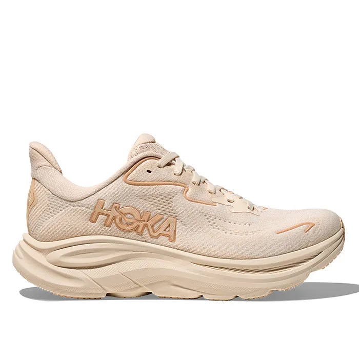 Womens Hoka Clifton 10 Wide in Vanilla/Birch
