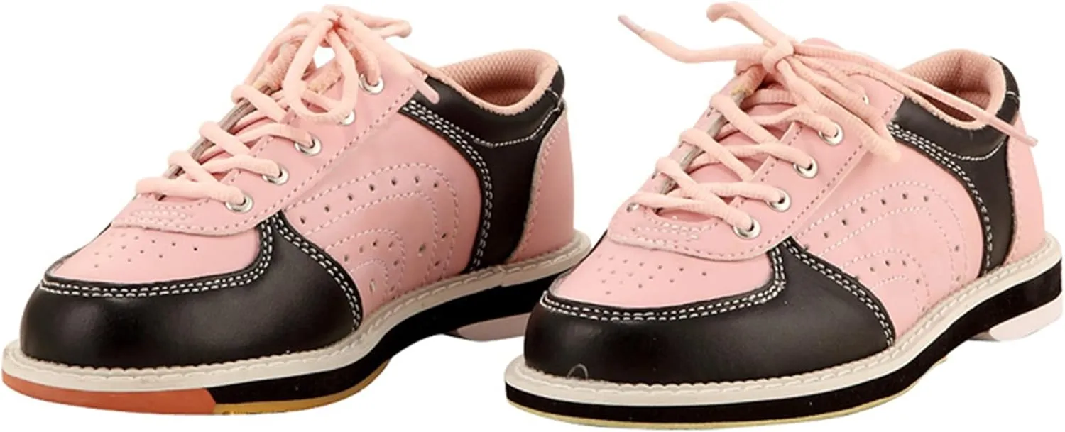 Womens Lawn Bowling Shoes Leather Breathable Bowling Trainers Non-Slip Comfortable