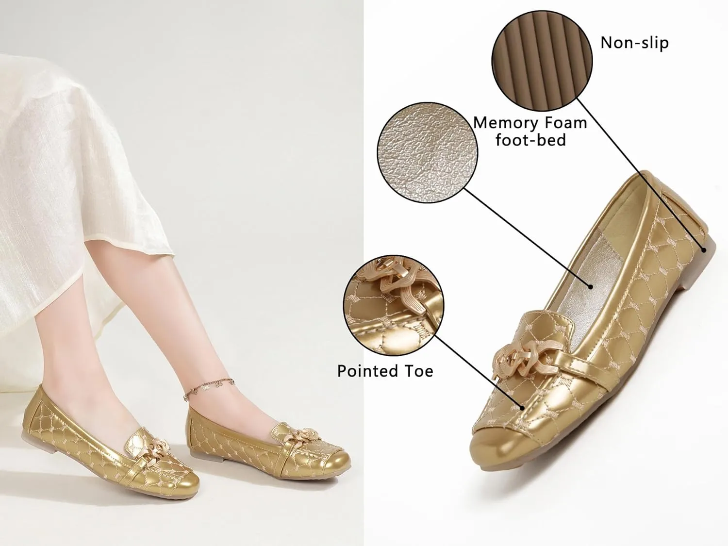Women's Loafers Flats Casual Comfort Ladies Walking Shoes Moccasin Penny Loafers Slip On Work Shoes