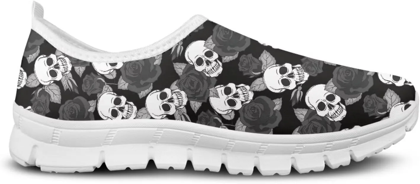 Women's Loafers Slip On Slip Shoe Casual Walking Shoes Non Slip Work Shoes Mesh Athletic Sneakers White Sole