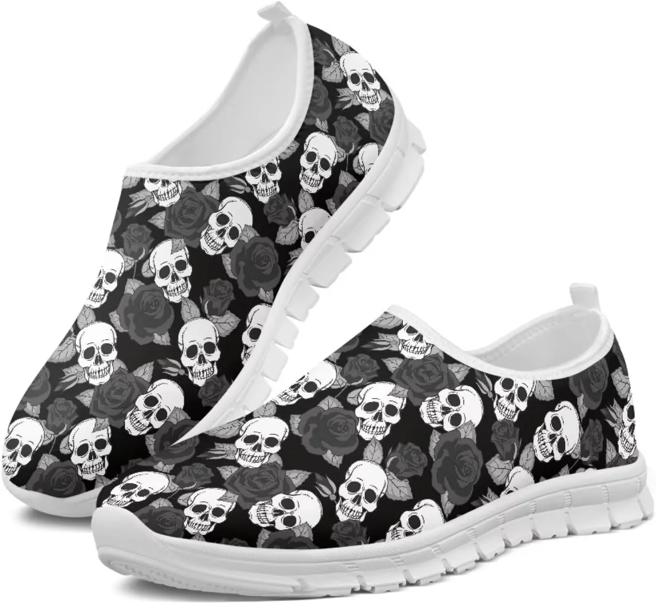 Women's Loafers Slip On Slip Shoe Casual Walking Shoes Non Slip Work Shoes Mesh Athletic Sneakers White Sole